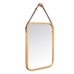 Hanging mirror B6605 Natural Rectangular 34 x 41,5 x 1,5 cm (6 Units)