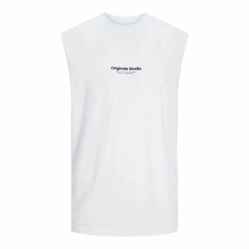 Men's Sleeveless T-shirt Jack & Jones  Jovesterbro White