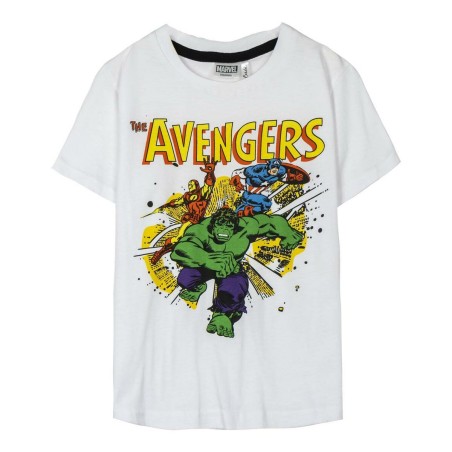 Kurzarm-T-Shirt für Kinder Marvel Weiß