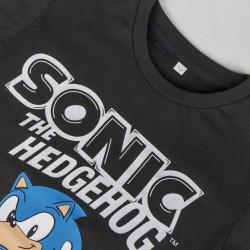 Kurzarm-T-Shirt für Kinder Sonic Schwarz