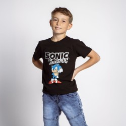 Child's Short Sleeve T-Shirt Sonic Black