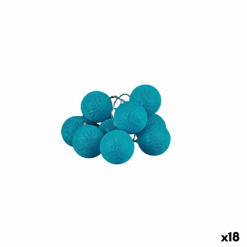 Guirlande de boules LED Turquoise 2 m 3,5 x 3,5 x 200 cm (18 Unités)