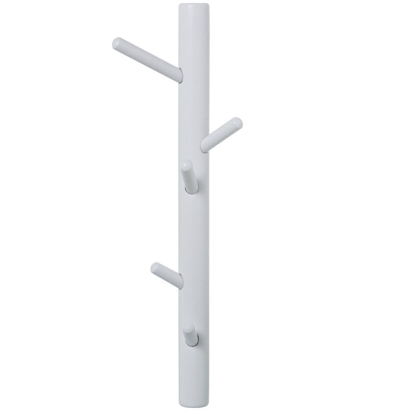 Wall mounted coat hanger Alexandra House Living White Wood Rubber wood 13 x 9 x 50 cm