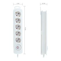 Power Socket - 5 Sockets with Switch TM Electron 250 V