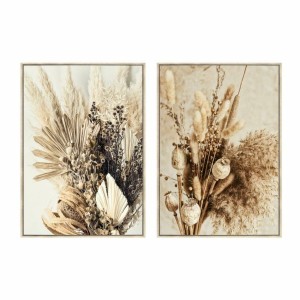 Painting DKD Home Decor Flower 80 x 4 x 120 cm Scandinavian (2 Units)