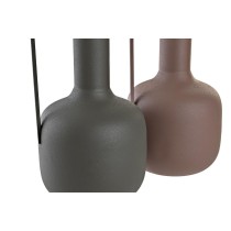 Vase DKD Home Decor 16 x 16 x 38 cm Aluminium (2 Units)