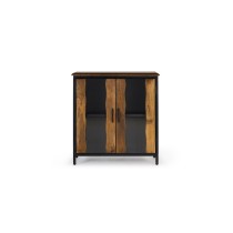 Buffet Alexandra House Living Noir Métal Bois de manguier 87 x 90 x 37 cm