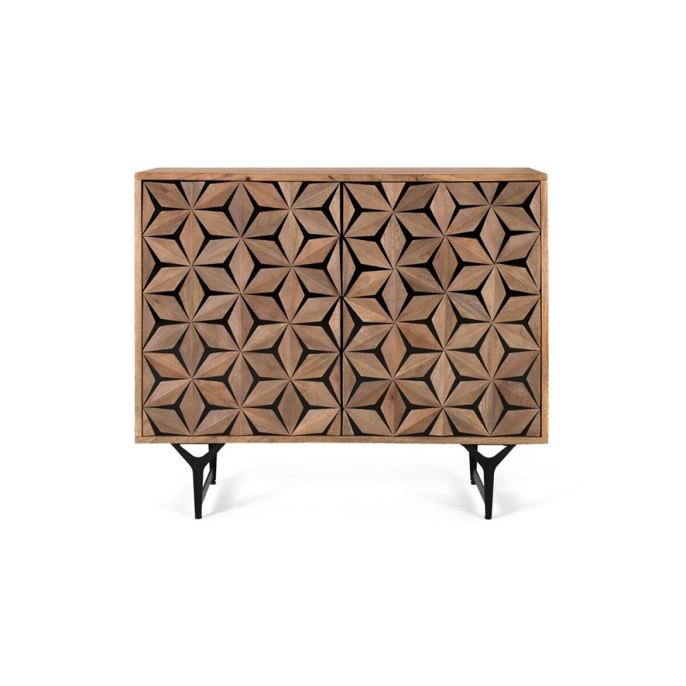 Sideboard Alexandra House Living Black Natural Metal Mango wood 90 x 76 x 40 cm