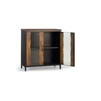 Buffet Alexandra House Living Noir Métal Bois de manguier 87 x 90 x 37 cm