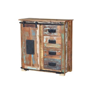 Buffet Alexandra House Living Multicouleur Bois Recyclé 80 x 80 x 38 cm