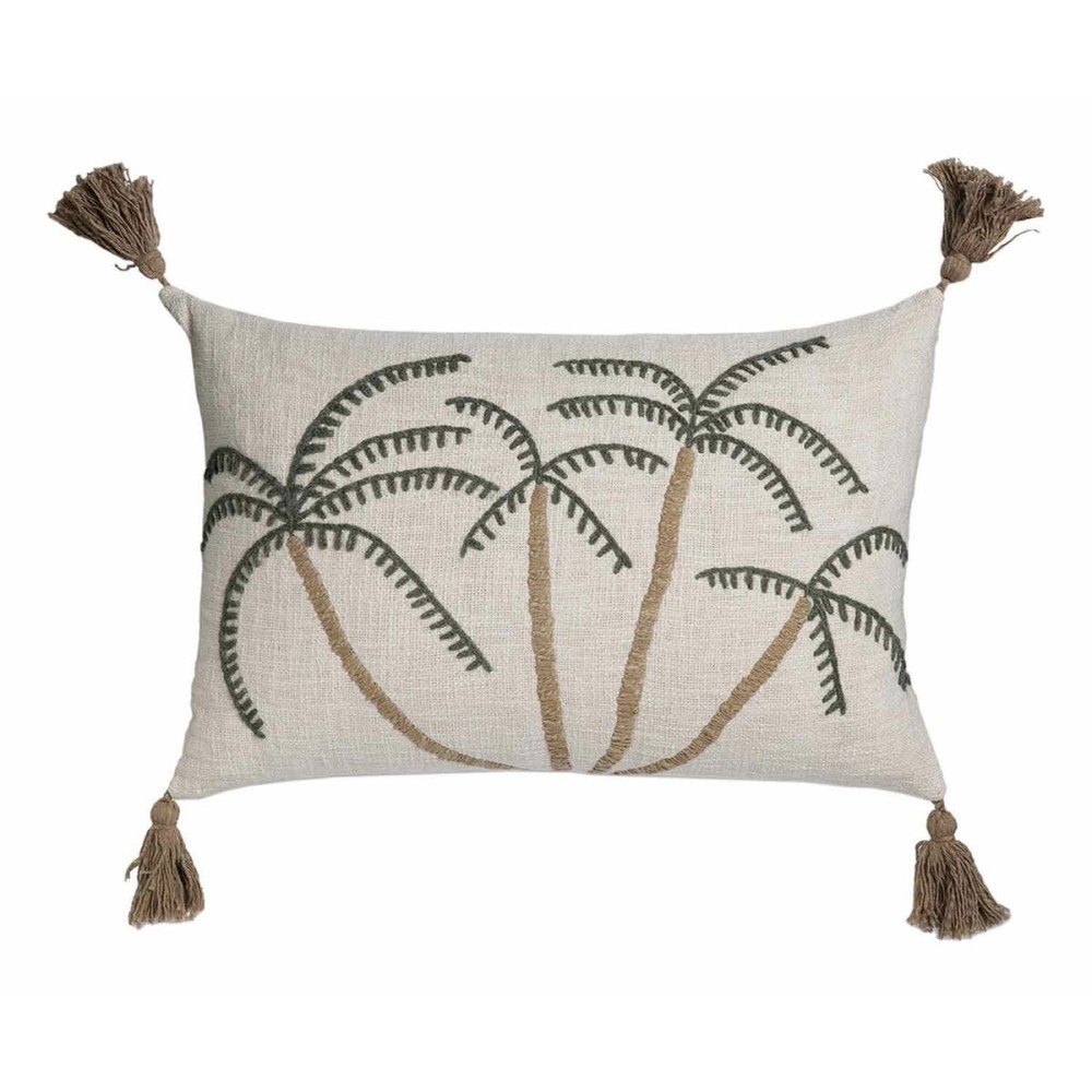 Kissen Alexandra House Living PALM grün Beige 40 x 1 x 60 cm