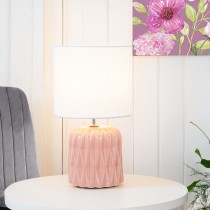 Lampe de bureau Alexandra House Living Rose Céramique 40 W 17 x 30 x 17 cm