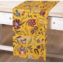 Table Runner Alexandra House Living Yellow Textile 33 x 180 x 1 cm Rectangular