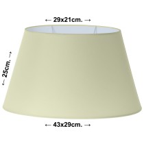 Écran de lampe Alexandra House Living Textile 43 x 25 x 29 cm Ovale