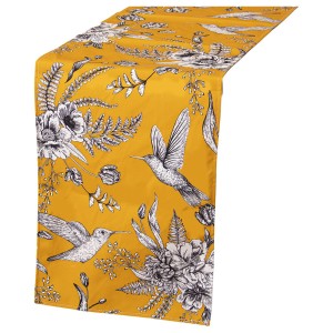 Chemin de Table Alexandra House Living Jaune Textile 33 x 180 x 1 cm Rectangulaire