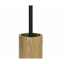 Toilet Brush Alexandra House Living Black Beige Stainless steel oak wood 10 x 39 x 10 cm