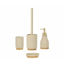 Toilettenbürste Alexandra House Living Beige Gold Polyesterharz 10 x 37 x 10 cm