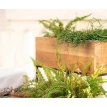 Planter with stand Alexandra House Living Brown Black Metal Recycled Wood 21 x 60 x 55 cm