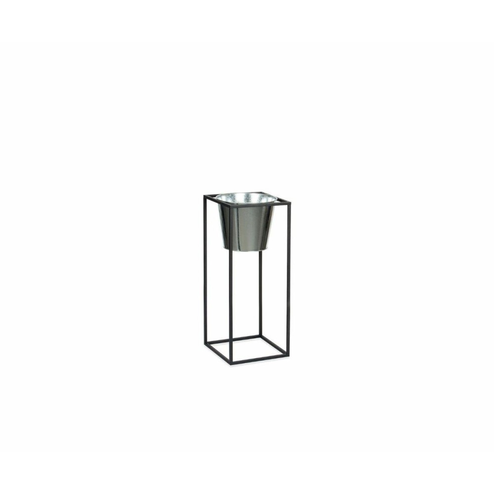 Planter with stand Alexandra House Living Black Silver Metal 60 x 24 x 24 cm