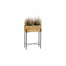 Pot de fleurs avec support Alexandra House Living Noir Naturel Métal rotin synthétique 20 x 66 x 49 cm