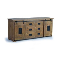 Buffet Alexandra House Living Naturel Métal Bois d'acacia 190 x 80 x 45 cm