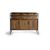 Buffet Alexandra House Living Naturel Métal bois de teck Bois de manguier 140 x 110 x 40 cm