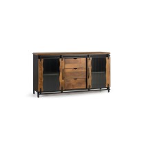 Sideboard Alexandra House Living Black Metal Mango wood 150 x 80 x 40 cm