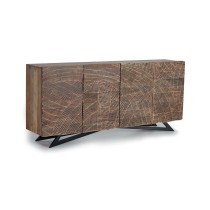 Sideboard Alexandra House Living Natural Metal Acacia 200 x 90 x 40 cm