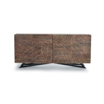 Sideboard Alexandra House Living Natural Metal Acacia 200 x 90 x 40 cm