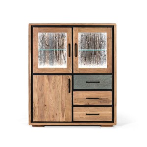 Sideboard Alexandra House Living Natural Acacia 110 x 130 x 40 cm