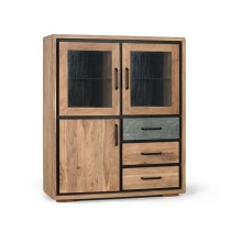 Sideboard Alexandra House Living Natural Acacia 110 x 130 x 40 cm