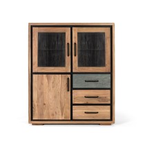 Sideboard Alexandra House Living Natural Acacia 110 x 130 x 40 cm