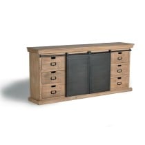 Buffet Alexandra House Living Gris Naturel bois et métal 190 x 85 x 40 cm