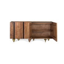 Buffet Alexandra House Living Naturel Marbre Bois d'acacia 180 x 85 x 40 cm