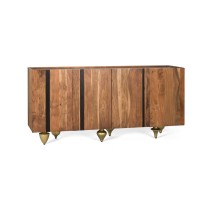 Buffet Alexandra House Living Naturel Marbre Bois d'acacia 180 x 85 x 40 cm