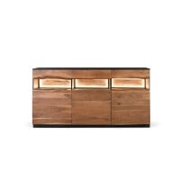 Buffet Alexandra House Living Noir Naturel Bois d'acacia 180 x 93 x 40 cm