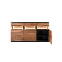 Buffet Alexandra House Living Noir Naturel Bois d'acacia 180 x 93 x 40 cm