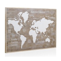 Headboard Alexandra House Living Natural 145 x 100 x 4 cm World Map