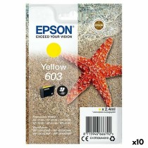 Original Tintenpatrone Epson XP-2100, 3100, 4100 / WF-2830DWF, 2850DW - Nº 603 Gelb (10 Stück)