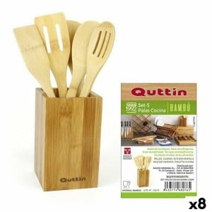 Set d'Ustensiles de Cuisine Quttin Bambou 5 Pièces 10 x 10 x 31,5 cm (8 Unités)