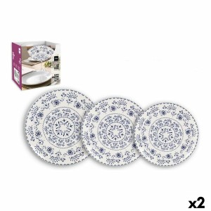 Tableware Inde Blur Stoneware (2 Units) (12 pcs)