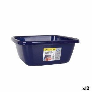 Bottich Dem Eco Blau karriert 6 L 29 x 29 x 12 cm (12 Stück)