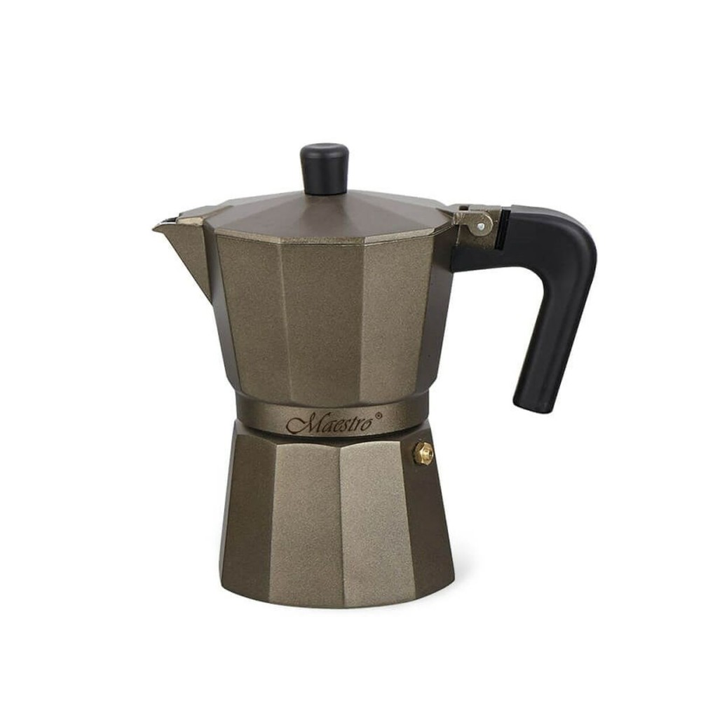 Italian Coffee Pot Feel Maestro MR-1666-6-BROWN Black Bronze Aluminium 300 ml 6 Cups