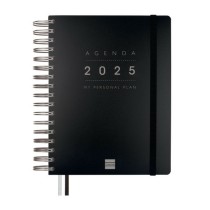 Agenda Finocam TEMPUS Noir quarto 15,5 x 21,7 cm 2025