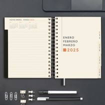 Agenda Finocam TEMPUS Noir quarto 15,5 x 21,7 cm 2025