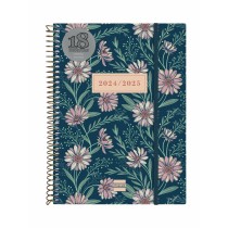 Diary Finocam Daisy Multicolour A5 15,5 x 21,2 cm 2024-2025