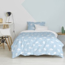 Duvet cover set HappyFriday Basic Kids Blue Single 2 Pieces