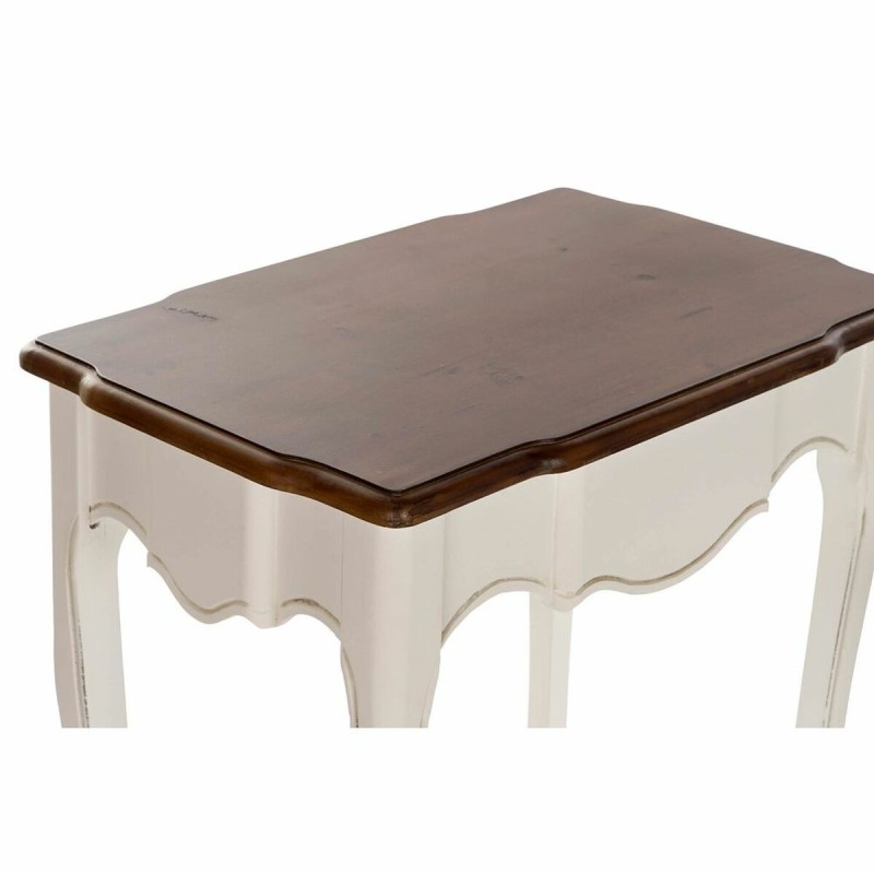 Set of 3 tables DKD Home Decor White Brown 60 x 40 x 66 cm