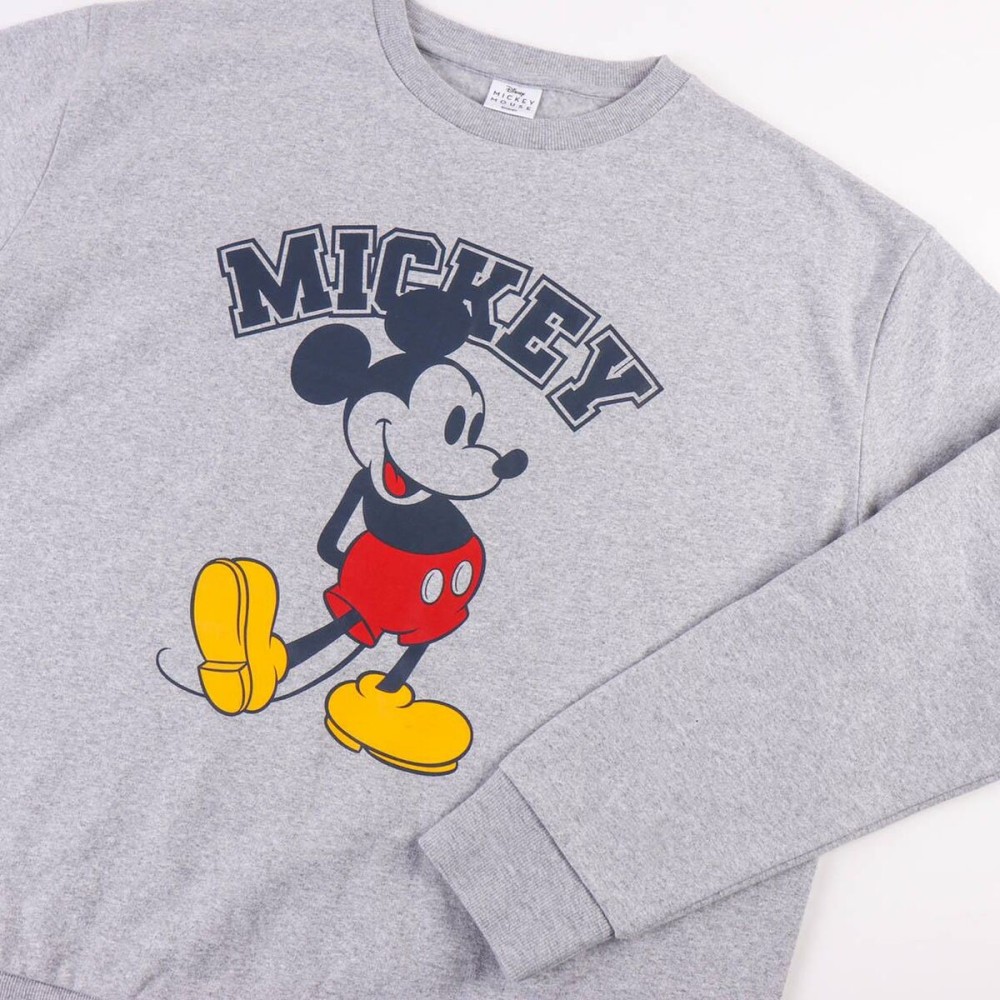 Unisex Sweater ohne Kapuze Mickey Mouse Grau