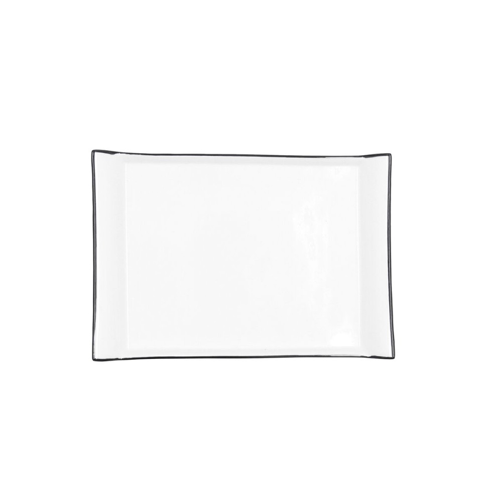 Plateau apéritif Quid Gastro Blanc Céramique 26 x 18 cm (6 Unités)